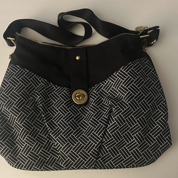 Black & White RFID Tote Bag with Matching Pouch - Picture 1 of 6
